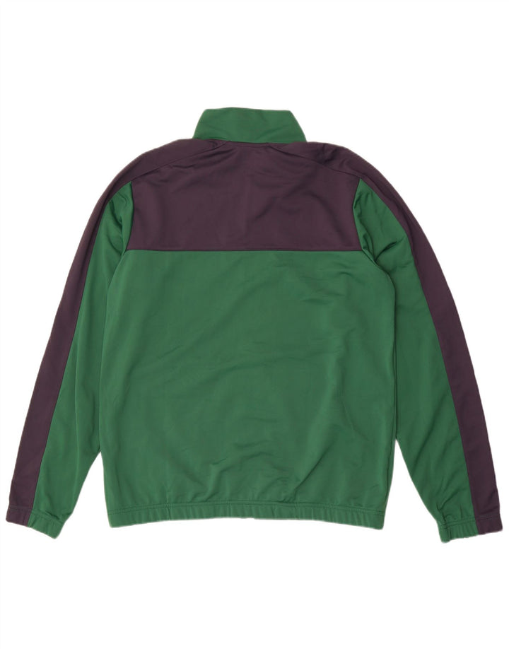 Nike Mens Tracksuit Top Jacket Medium Green Colourblock Polyester