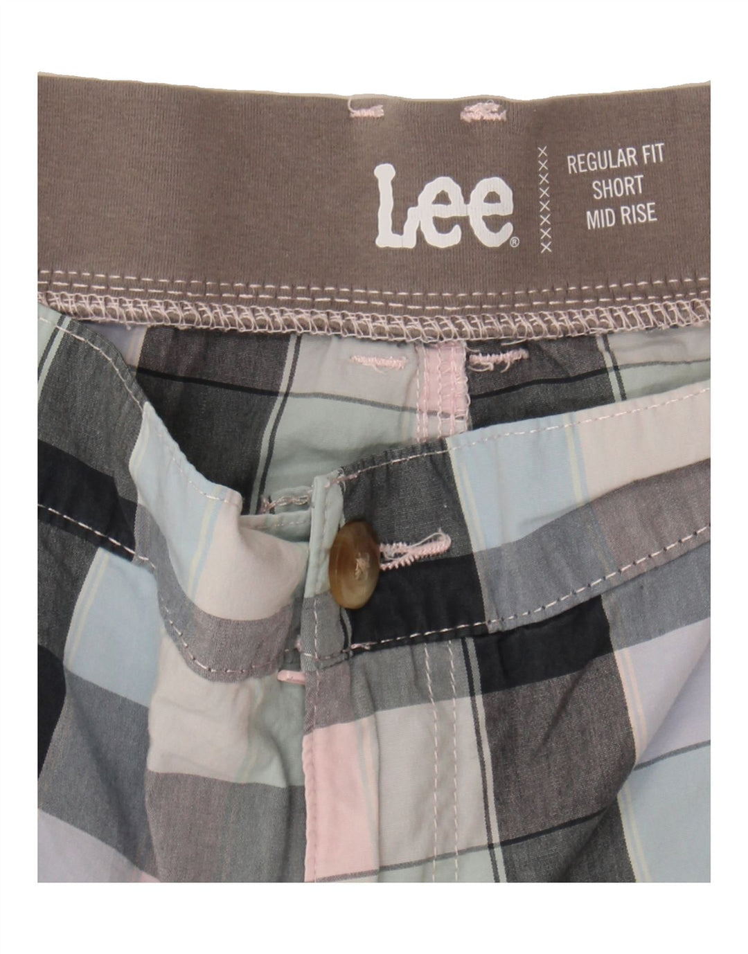 LEE Womens Mid Rise Cargo Shorts US 20 3XL W42 Multicoloured Check Vintage Lee and Second-Hand Lee from Messina Hembry 