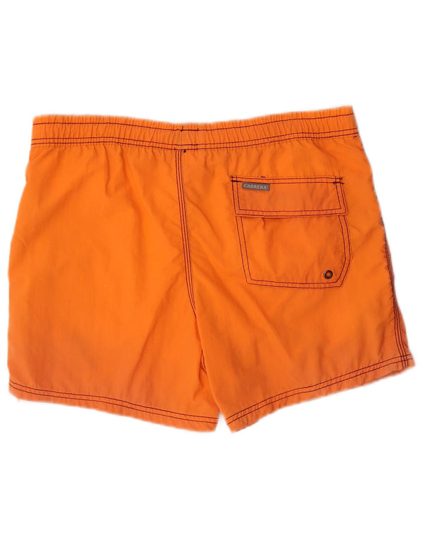 Carrera Mens Graphic Swimming Shorts Medium Orange Polyamide