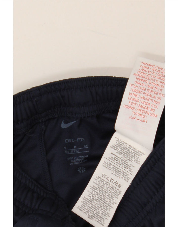 NIKE Girls Tracksuit Trousers 8-9 Years Small Navy Blue