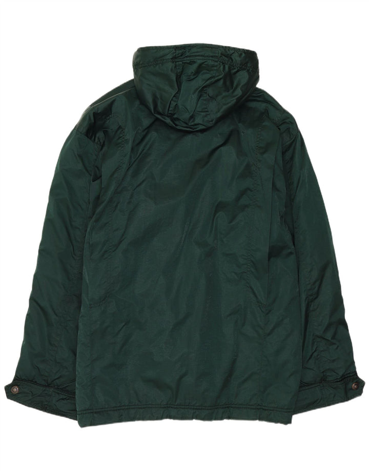 Belfe & Belfe Mens Hooded Windbreaker Jacket IT 48 Medium Green Polyester