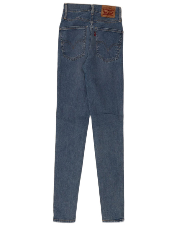 Levi's Womens Mile High Super Skinny Jeans W24 L30 Blue Cotton