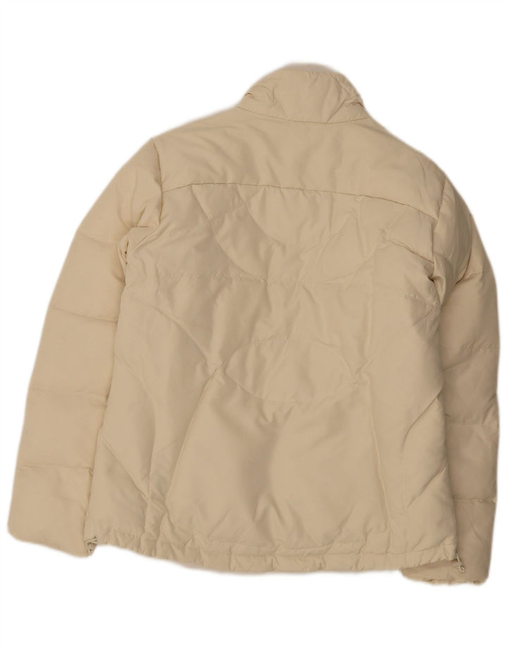 Adidas Womens Padded Jacket UK 16 Large Off White Polyester