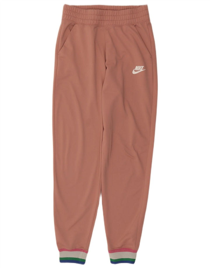 Nike Womens Tracksuit Trousers Joggers UK 10 Small Pink Polyester