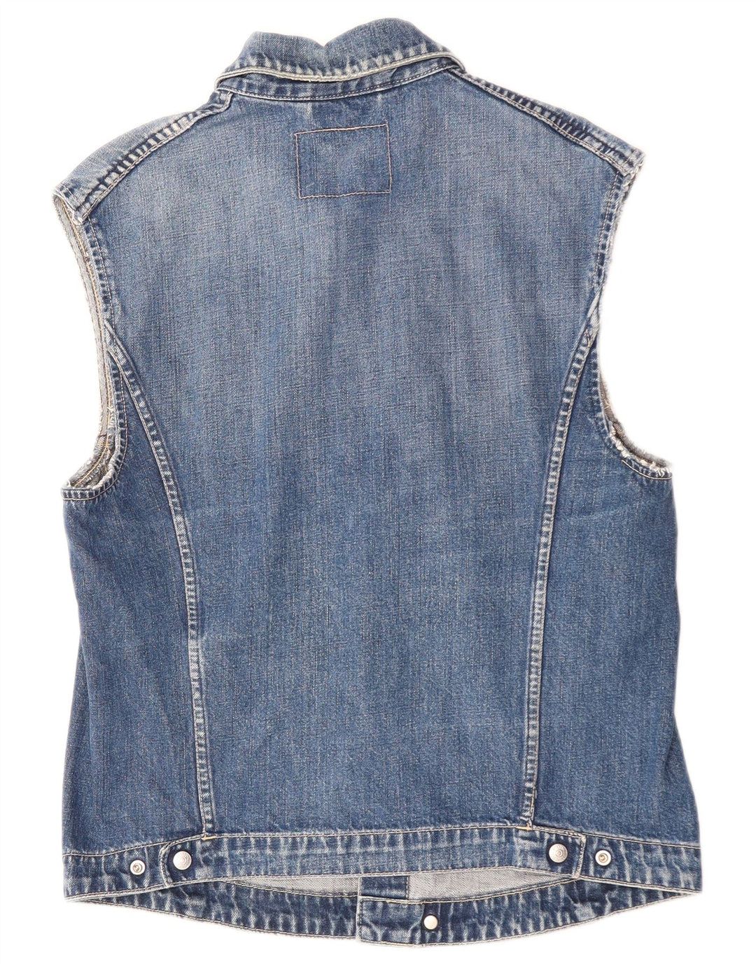 Levi's Mens Denim Gilet UK 40 Large Blue Cotton