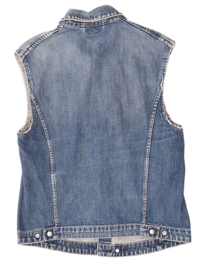 Levi's Mens Denim Gilet UK 40 Large Blue Cotton