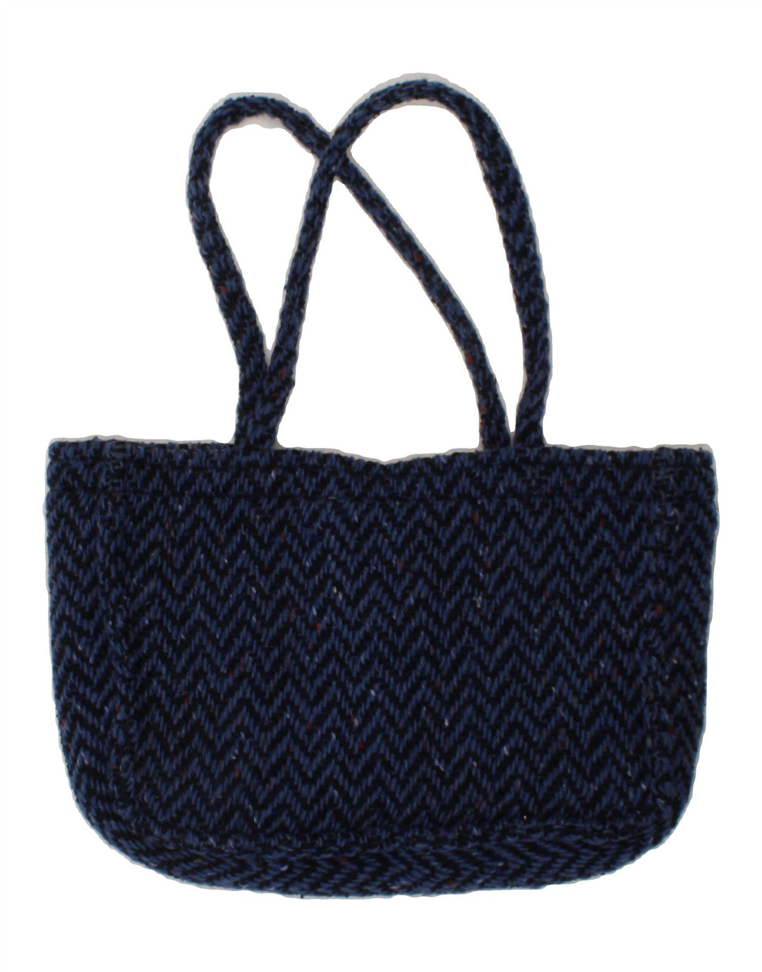 BLARNEY WOOLEN MILLS Womens 2 Piece Set Bag One Size Navy Blue Chevron Vintage Blarney Woolen Mills and Second-Hand Blarney Woolen Mills from Messina Hembry 