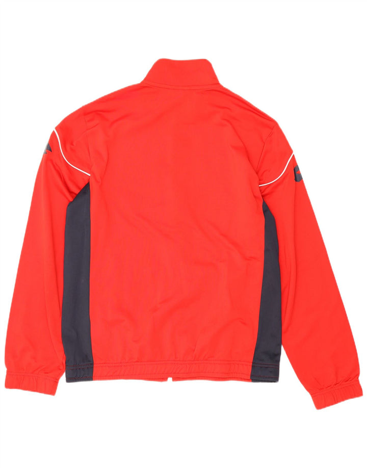 Lotto Mens Graphic Tracksuit Top Jacket Large Red Colourblock Polyester