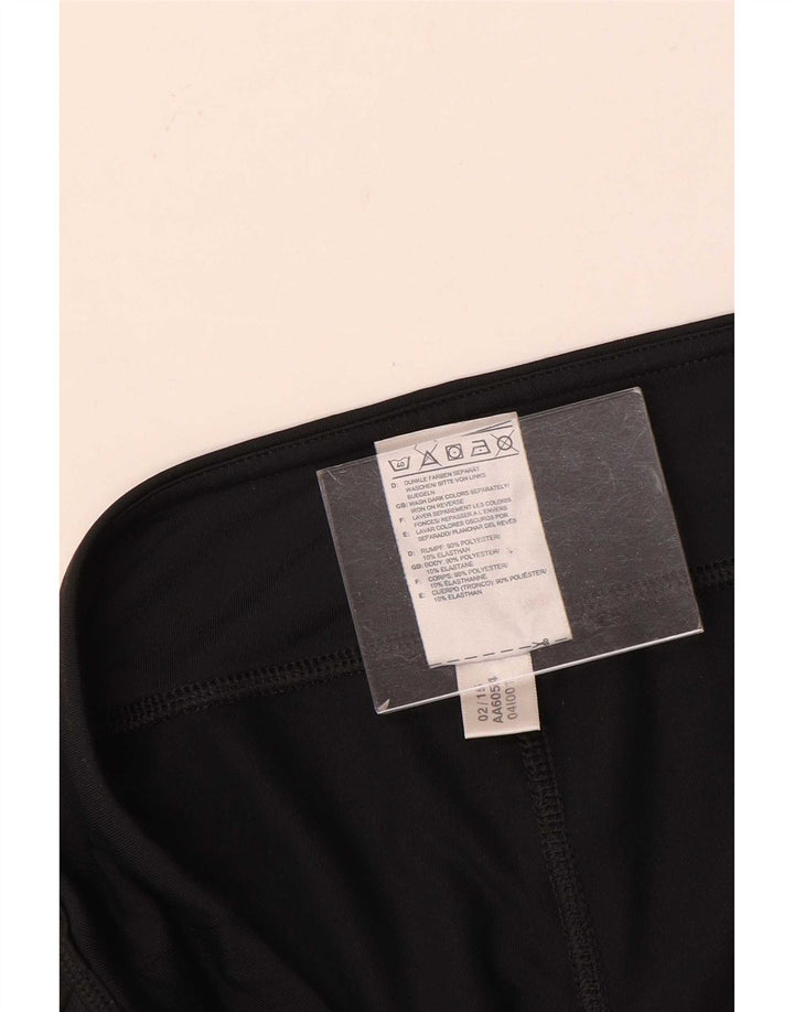 Adidas Womens Capri Leggings UK 16 Large Black Polyester