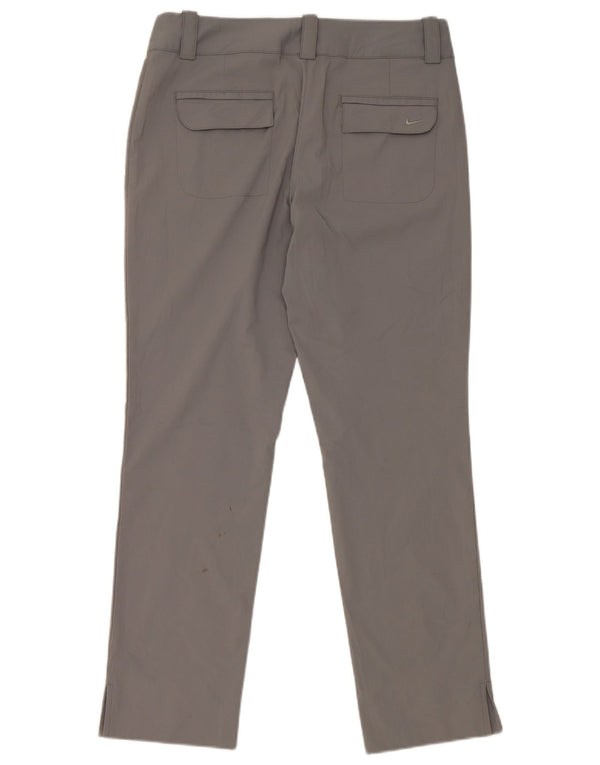 Nike Womens Dri Fit Straight Chino Trousers UK 10 Small W30 L28 Grey