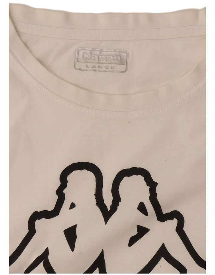 Kappa Mens Graphic T-Shirt Top Large White