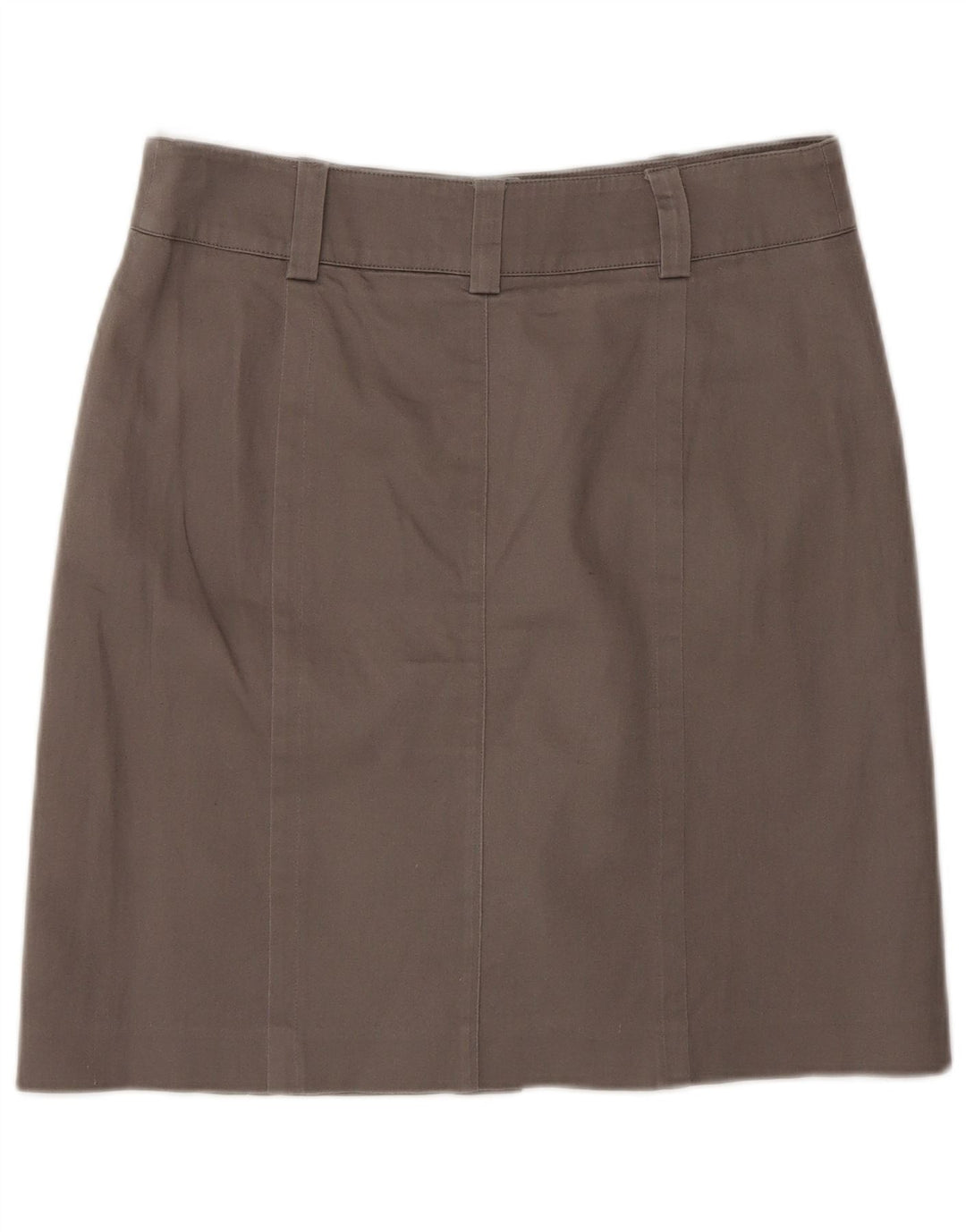 Oasis Womens Regular Midi Skirt US 10 Large W30 Brown Cotton