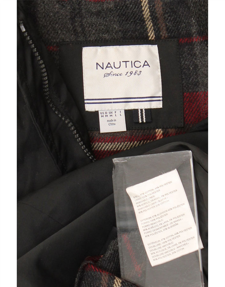 Nautica Womens Duffle Coat UK 14 Medium Black Cotton