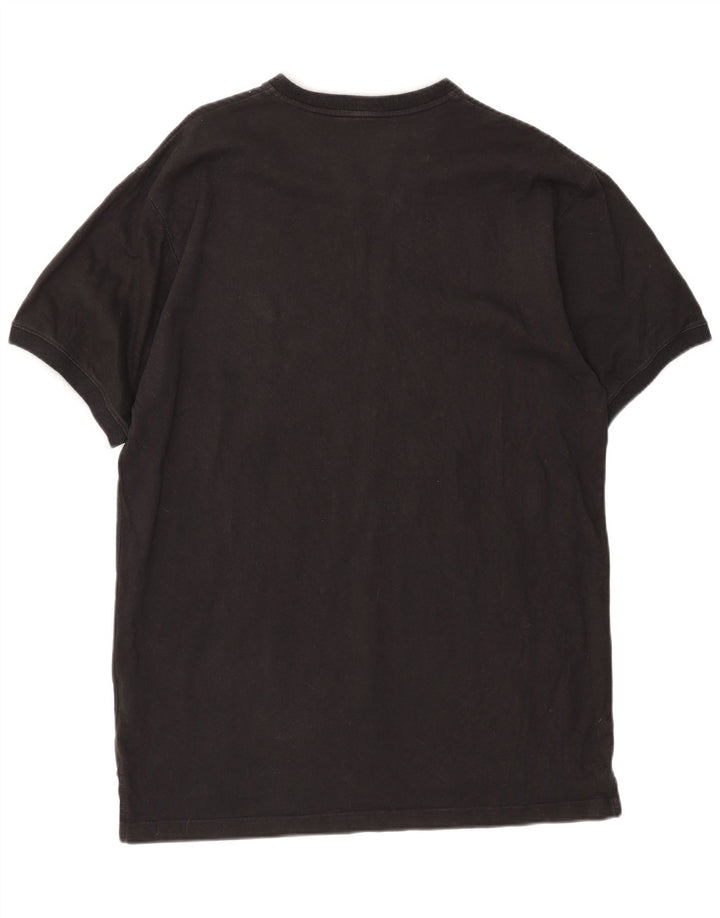 OASIS Mens T-Shirt Top 2XL Black Cotton