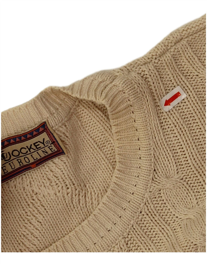 Jockey Mens Crew Neck Jumper Sweater Large Beige