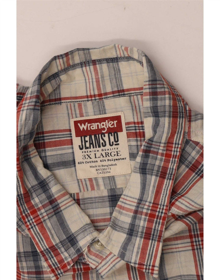 Wrangler Mens Shirt 3XL Multicoloured Check Cotton