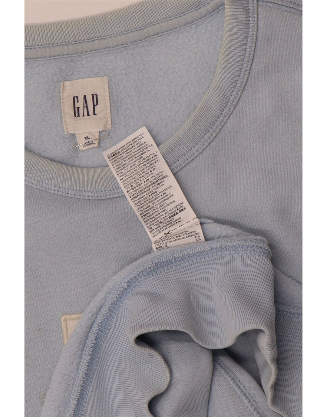 Gap Mens Graphic Sweatshirt Jumper XL Blue Cotton