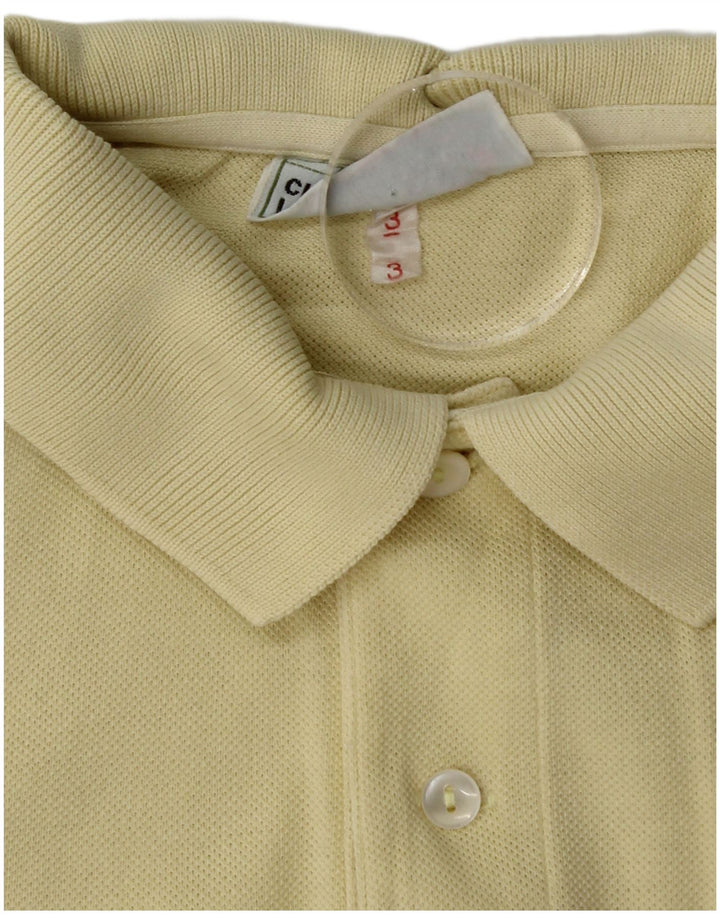 LACOSTE Mens Polo Shirt Size 3 Small Yellow Cotton