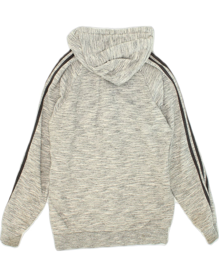 ADIDAS Mens Zip Hoodie Sweater Medium Grey Cotton