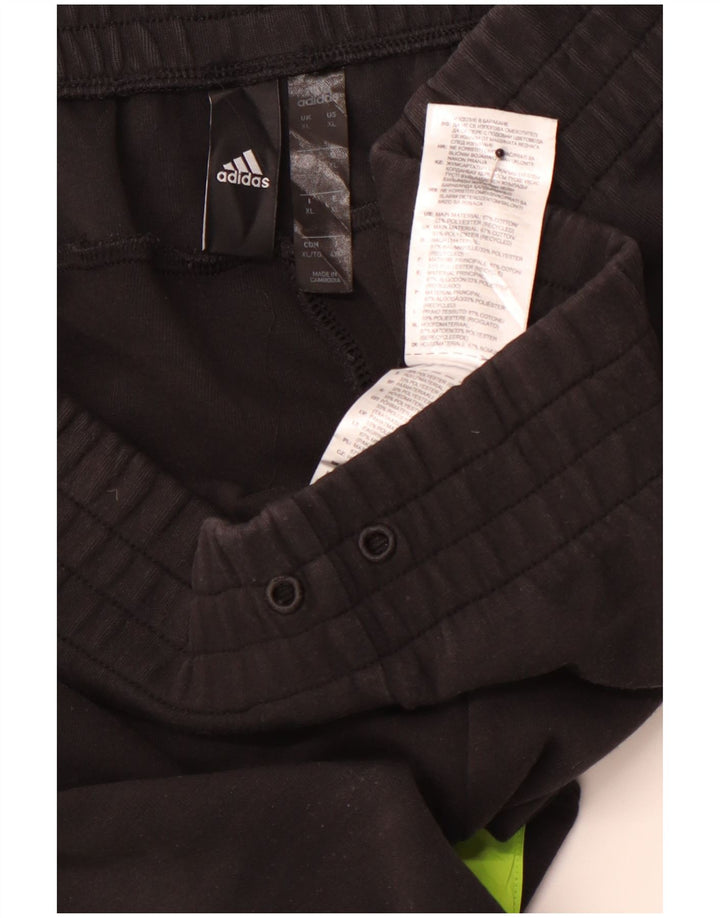 ADIDAS Mens Tracksuit Trousers Joggers XL  Black Colourblock Cotton
