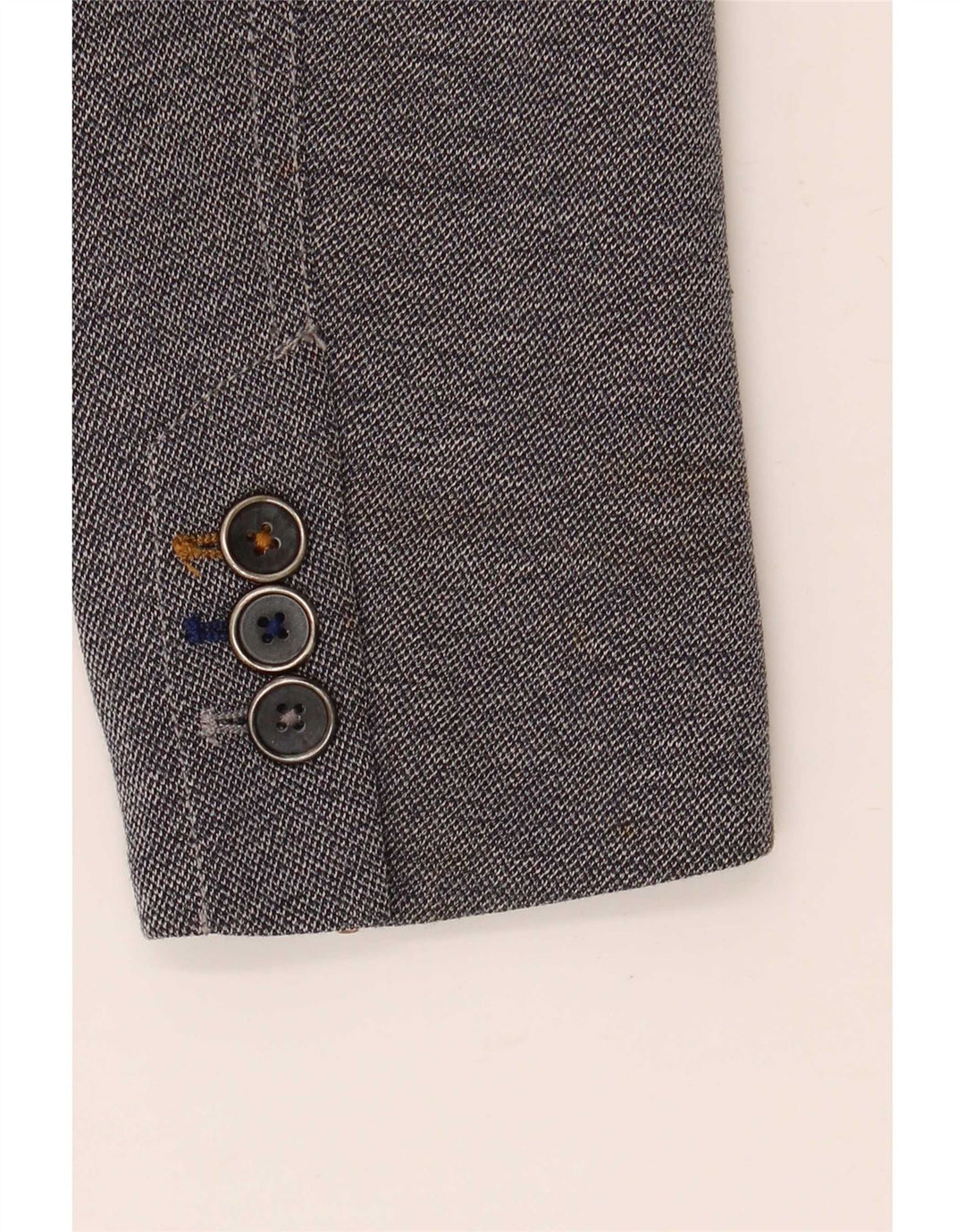 Zara Mens 2 Button Blazer Jacket EU 46 Small Grey Polyester