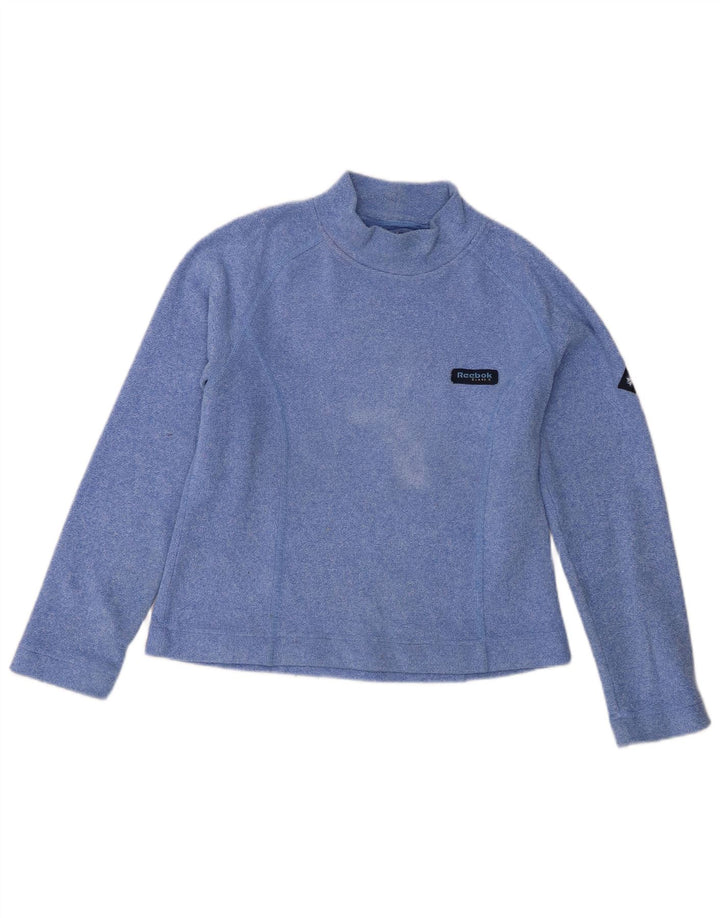 Reebok Womens Sweatshirt Jumper UK 12 Medium Blue Polyester
