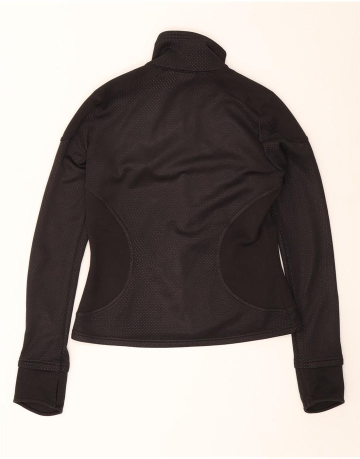 PUMA Womens Tracksuit Top Jacket UK 14 Medium  Black Spotted Polyester