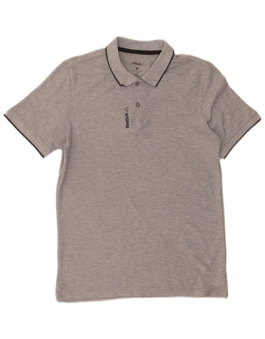 Reebok Mens Polo Shirt Medium Grey Flecked