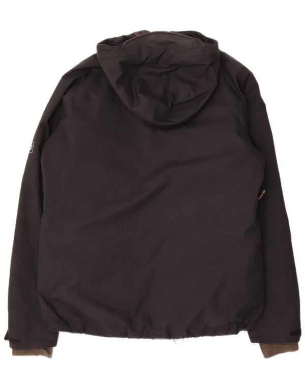 Jack Wolfskin Mens Hooded Padded Jacket UK 40/42 Large Black Polyester