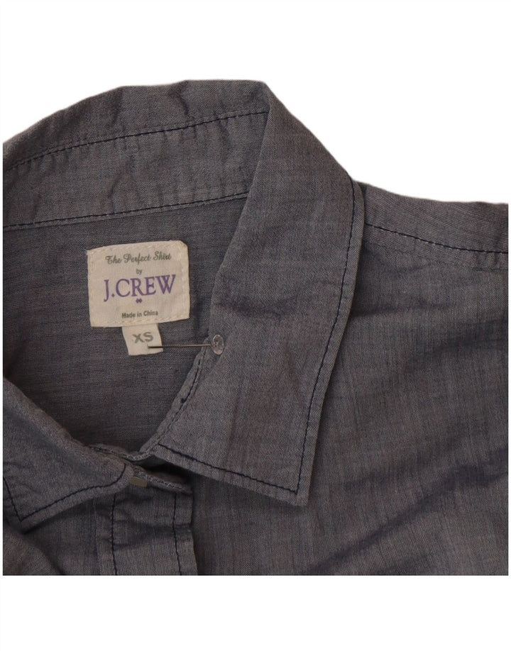 J. Crew Womens Oversized Shirt UK 6 XS Grey Cotton