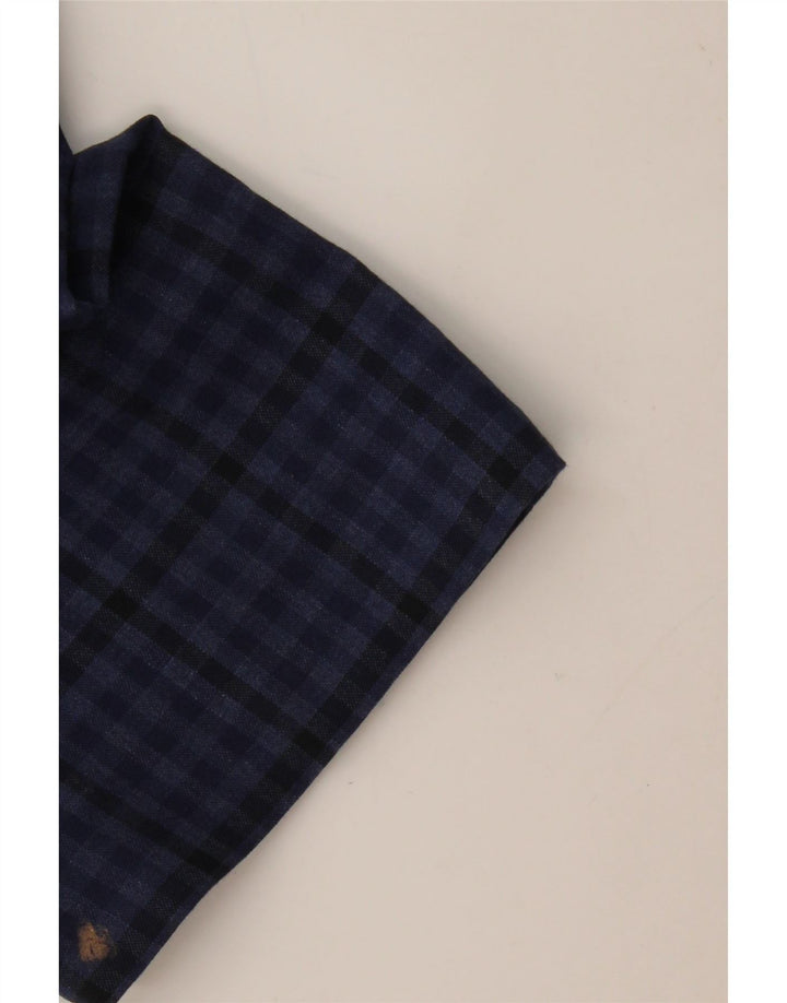 PENGUIN Mens Slim Chino Trousers W34 L30 Blue Plaid Polyester