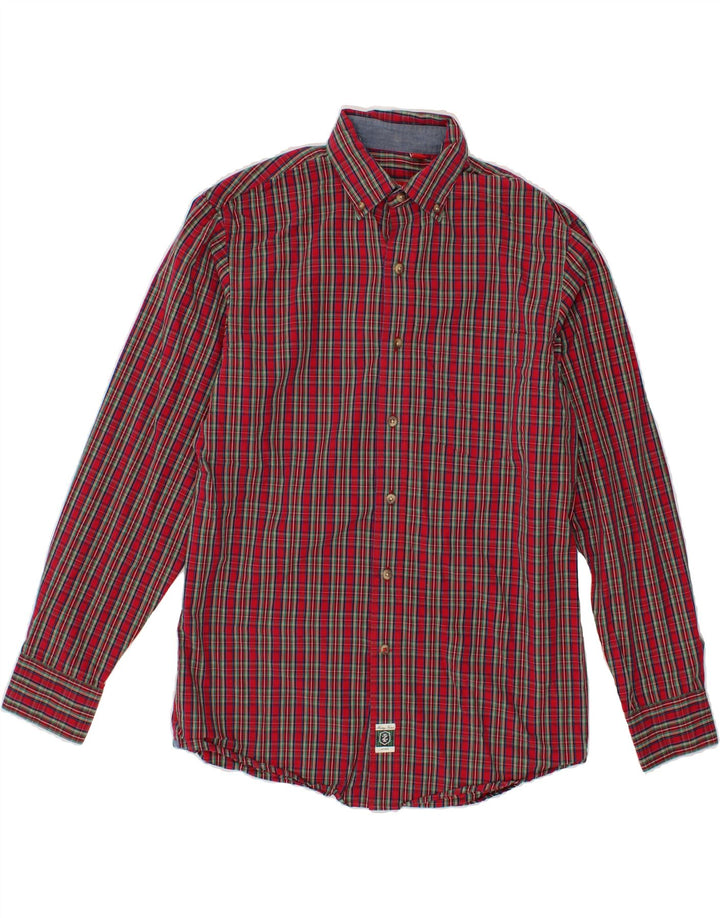 IZOD Mens Shirt Small Red Check Cotton Vintage Izod and Second-Hand Izod from Messina Hembry 