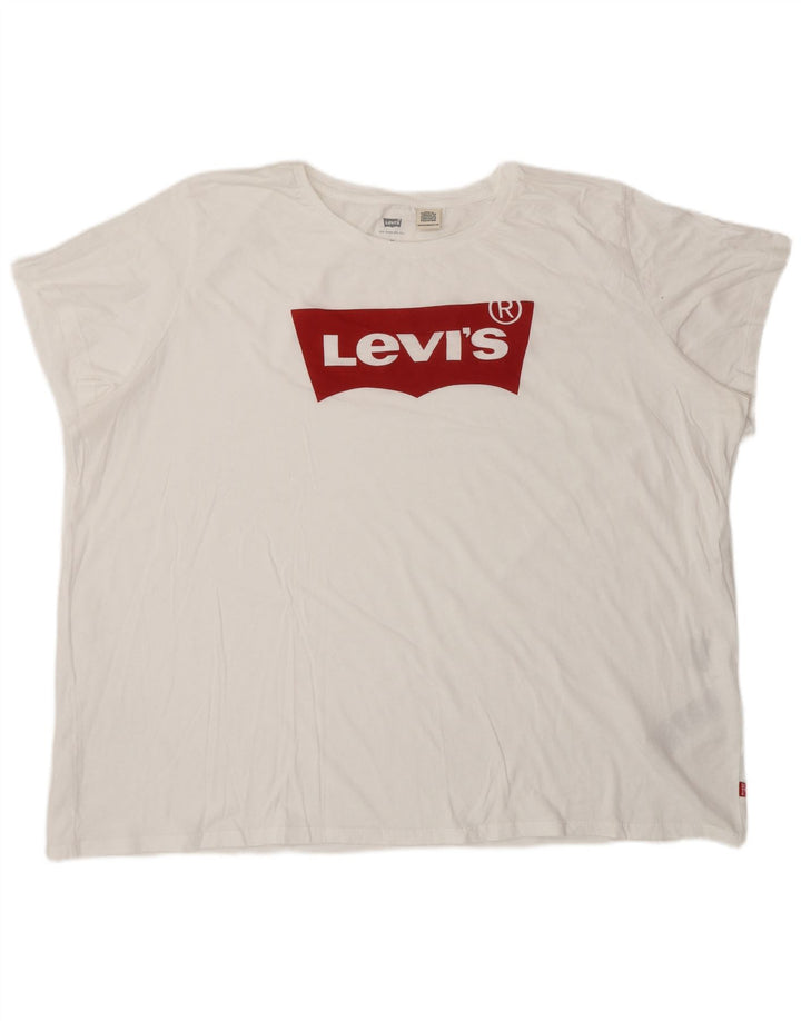 Levi's Mens Graphic T-Shirt Top 3XL White Cotton
