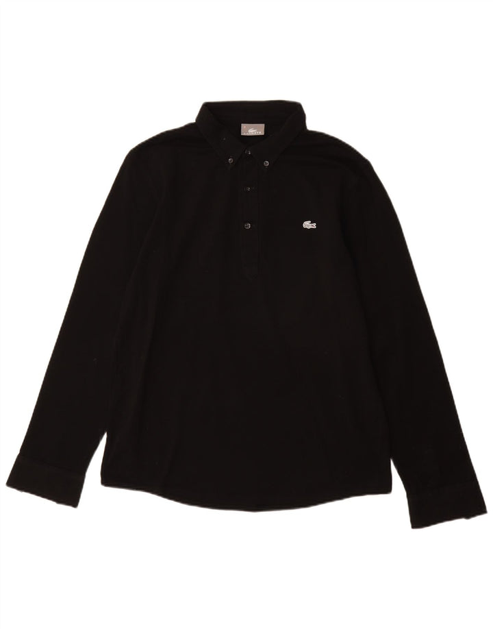 LACOSTE Mens Pullover Shirt Size 3 Small Black Cotton