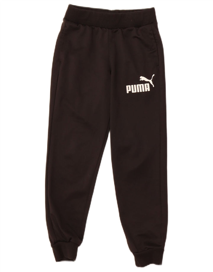 Puma Boys Tracksuit Trousers Joggers 9-10 Years  Black Polyester