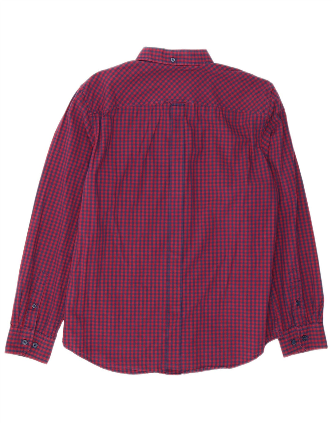 BEN SHERMAN Mens Shirt Medium Red Gingham Cotton
