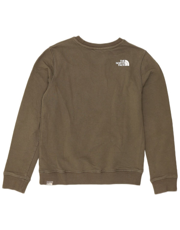 The North Face Boys Graphic Sweatshirt Jumper 14-15 Years XL Khaki