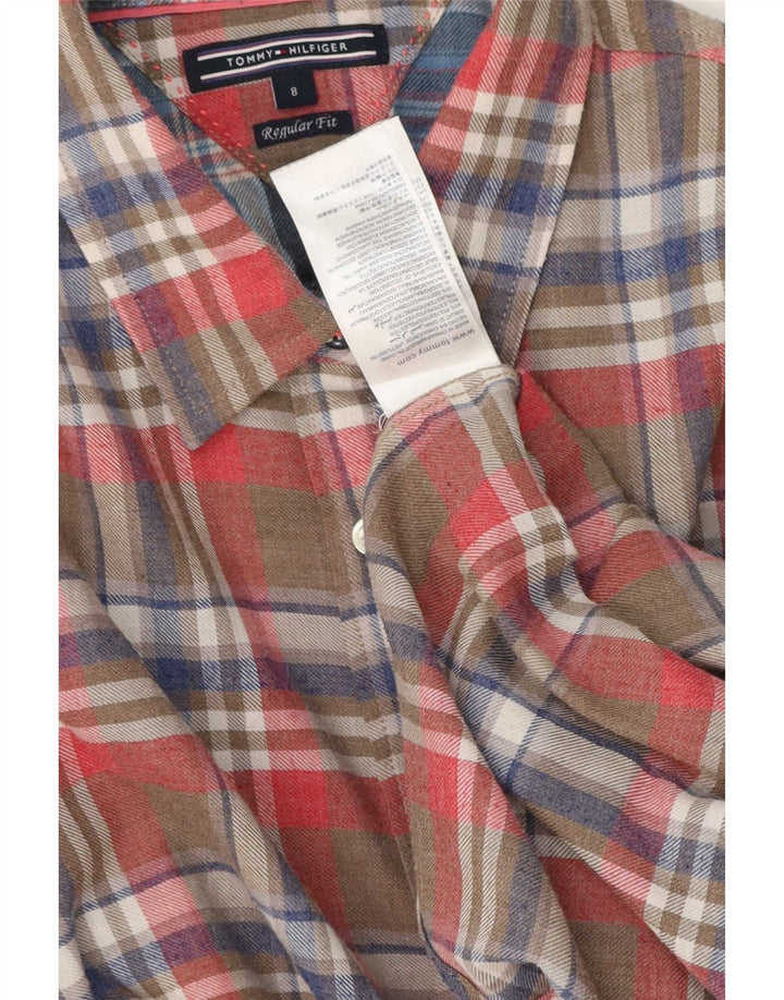 Tommy Hilfiger Womens Flannel Shirt US 8 Medium Multicoloured Check