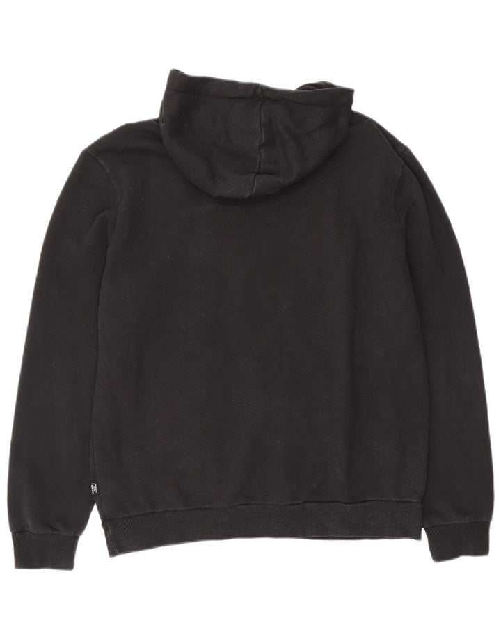 PUMA Mens Graphic Hoodie Jumper Medium Black Cotton