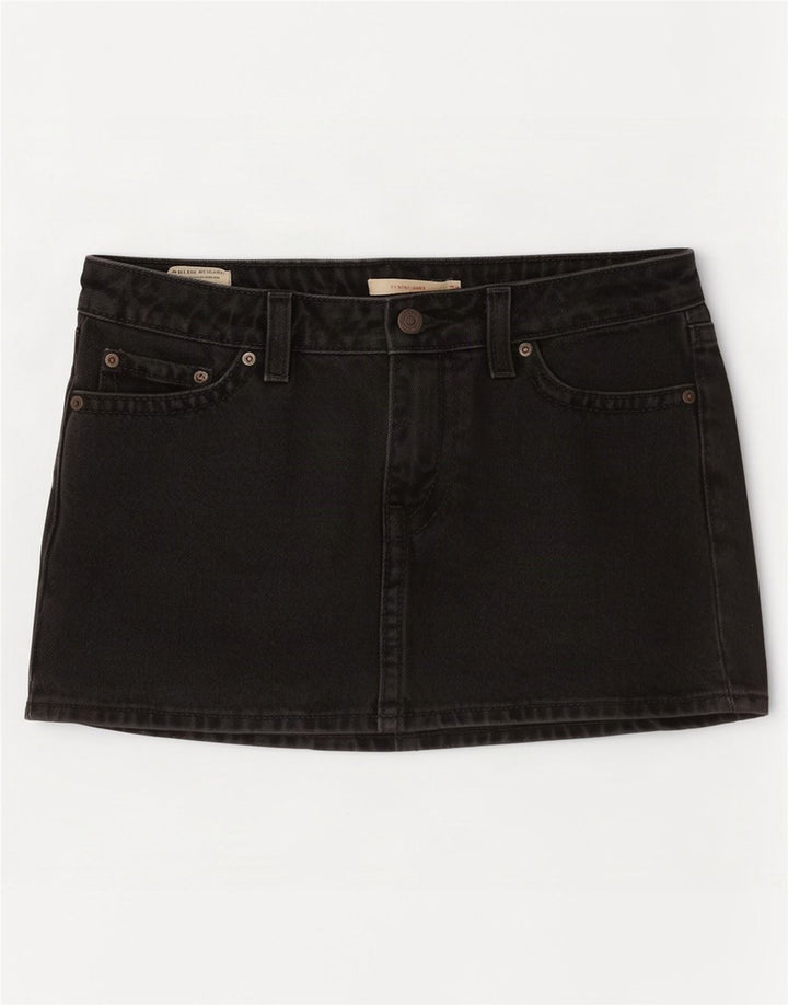 Levi's Womens Mini Denim Skirt W28 Medium Grey Cotton