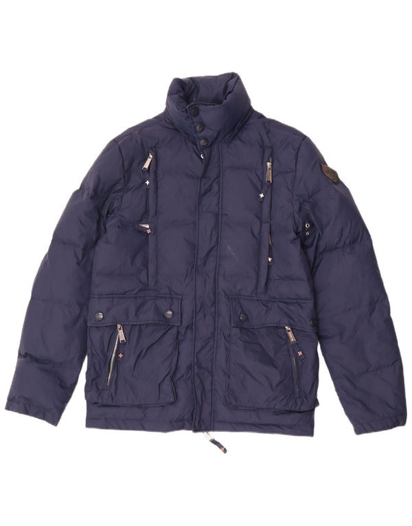 Zu Elements Womens Padded Jacket UK 36 Small Navy Blue Polyamide