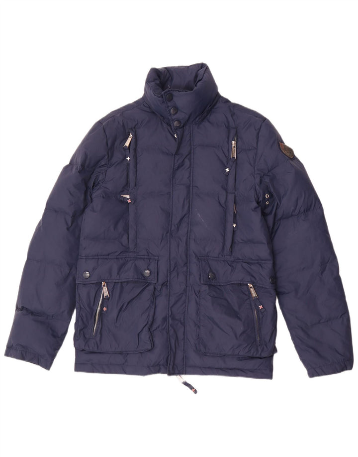 Zu Elements Womens Padded Jacket UK 36 Small Navy Blue Polyamide