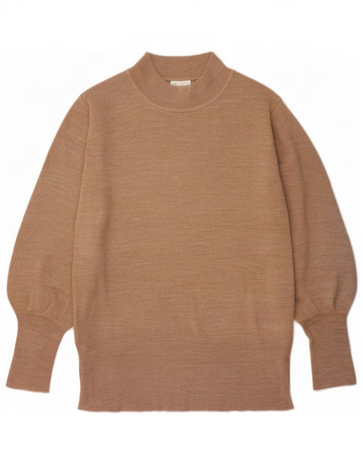 Marks & Spencer Womens Turtle Neck Jumper Sweater UK 14 Medium Beige