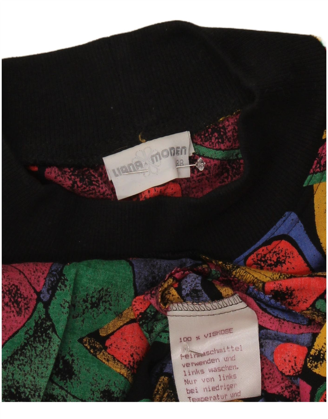 Vintage Womens Drop Waist Dress EU 38 Medium Multicoloured Geometric