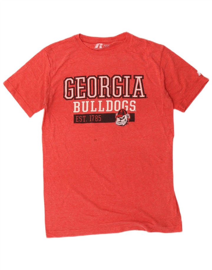 Russell Athletic Mens Graphic T-Shirt Top Small Red Polyester