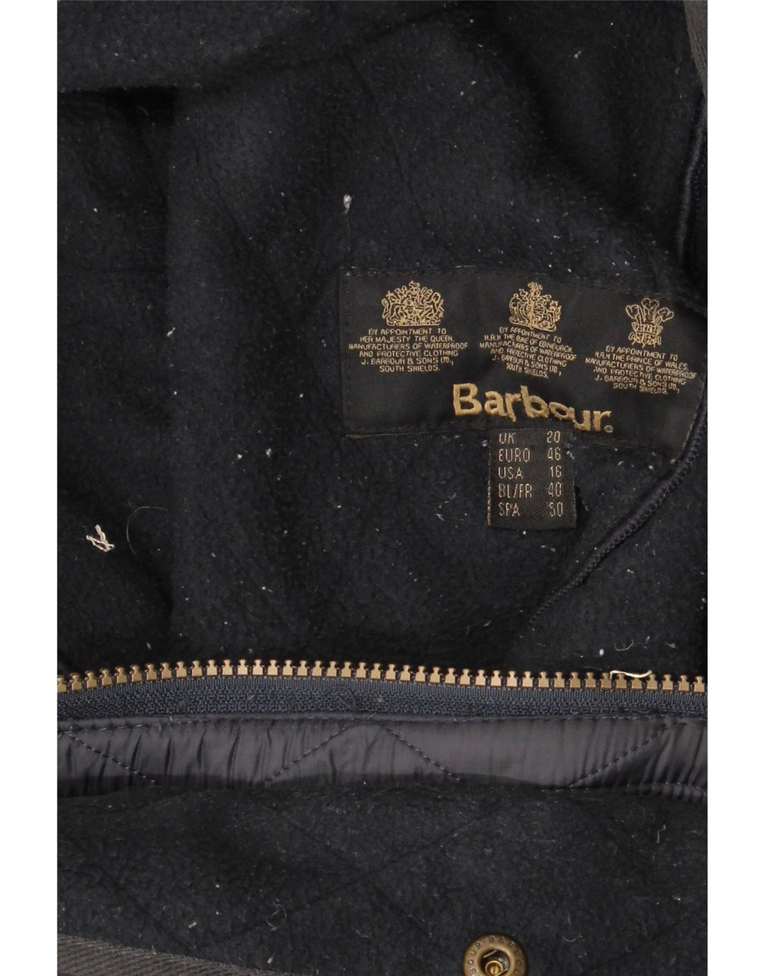 Barbour Womens Quilted Jacket UK 20 2XL Navy Blue