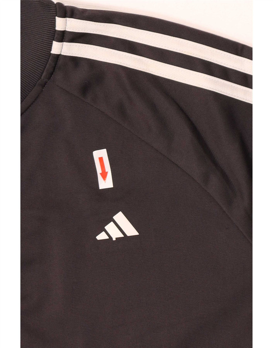Adidas Boys Tracksuit Top Jacket 13-14 Years Grey Colourblock Polyester
