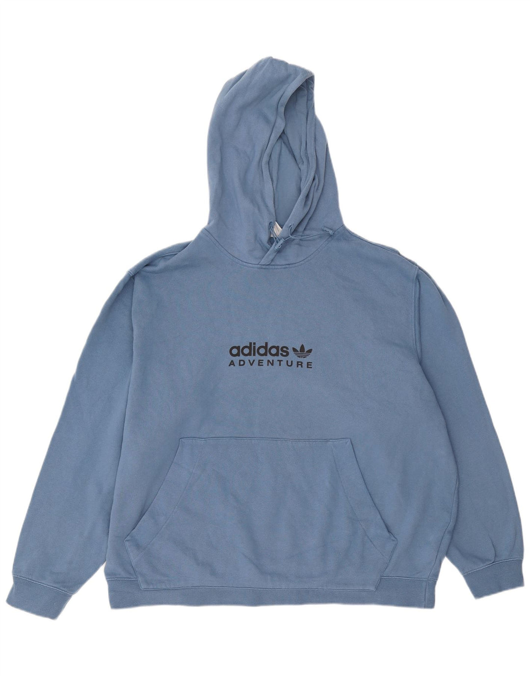 ADIDAS Mens Adventure Graphic Hoodie Jumper 2XL Blue Cotton