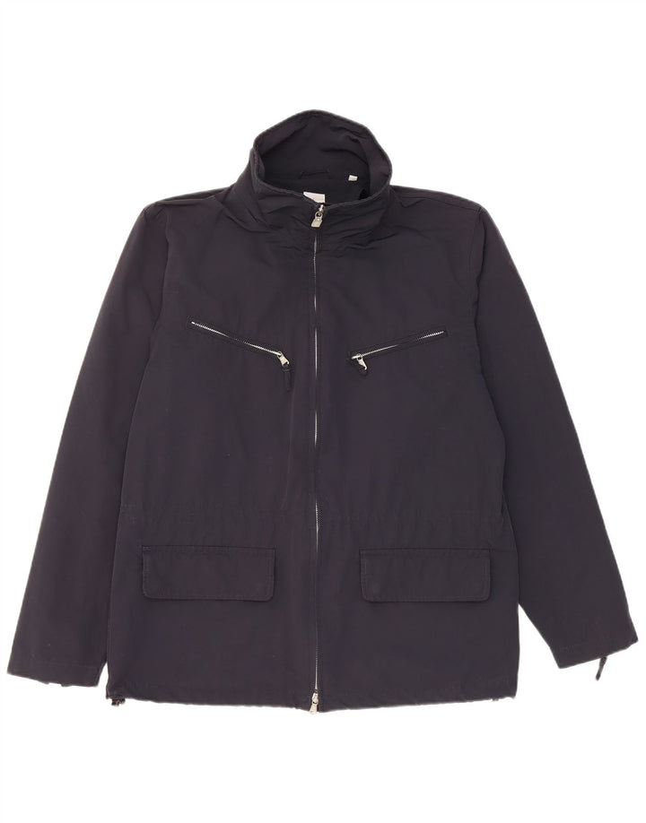 Aspesi Womens Utility Jacket UK 14 Medium Navy Blue Cotton
