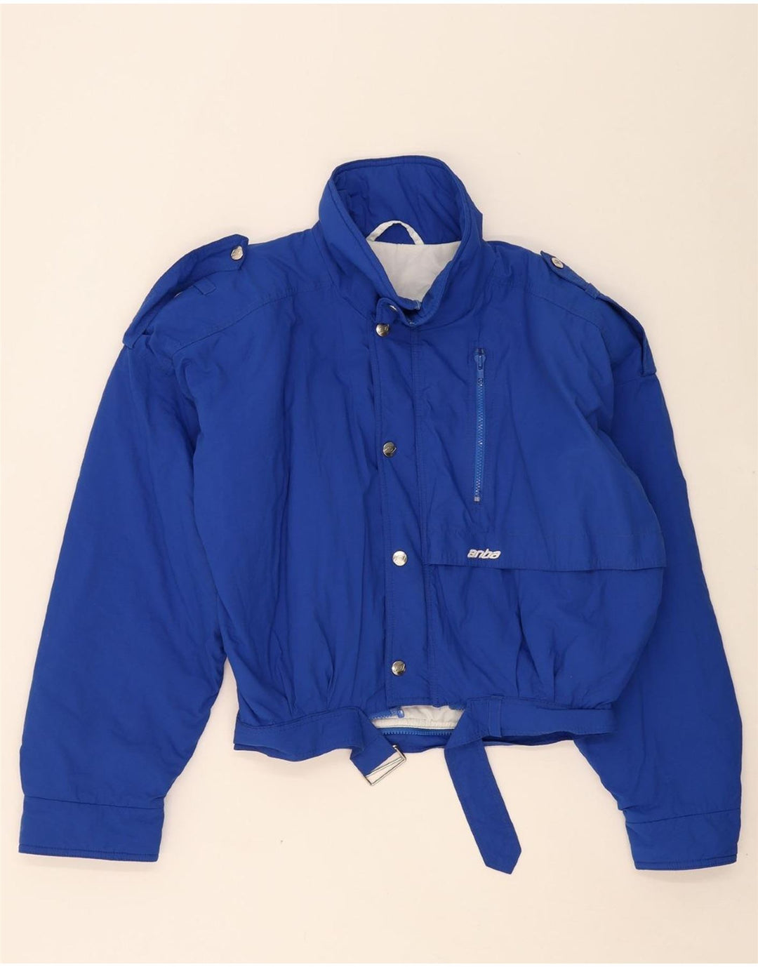 ANBA Womens Oversized Ski Jacket IT 50 XL Blue Polyamide Vintage Anba and Second-Hand Anba from Messina Hembry 